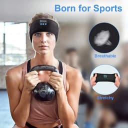 Grijze Draadloze Slaapkoptelefoon – Bluetooth Hoofdband voor Zijslapers – Ruisonderdrukking – Ultradun Ontwerp — thumbnail 3