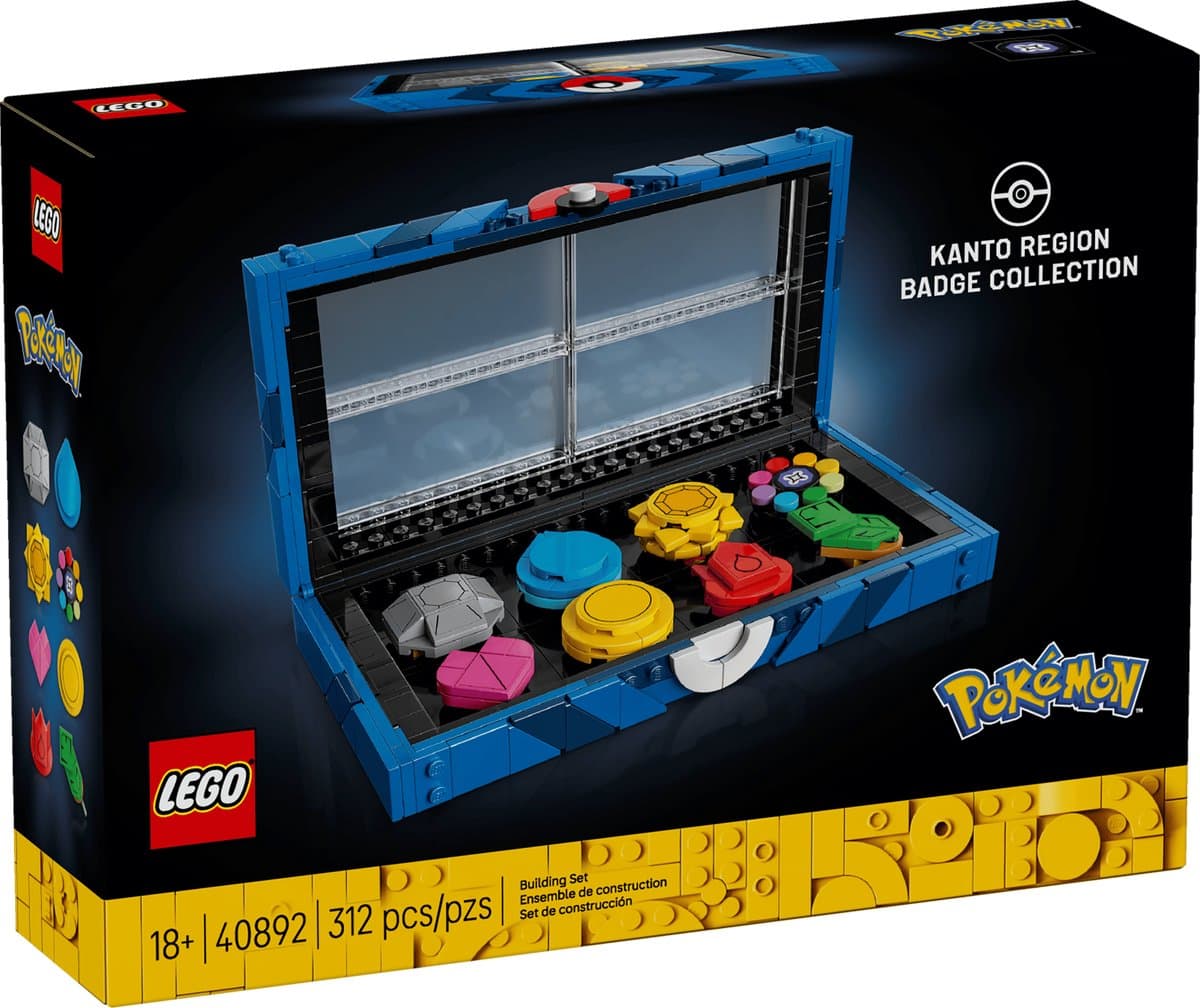 LEGO 40892 Pokémon - Collectie Kanto-regio-badges — afbeelding 1