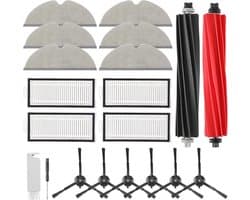 20 stuks Accessoires geschikt voor Roborock Q5 Pro/Q5 Pro+/Q8 Max+/Q8 Max Stofzuiger,2 Hoofdborstels,4 HEPA-Filters,6 Dweilen,6 Zijborstels,1 Borstel,1 Schroevendraaier Vervangende Onderdelenset
