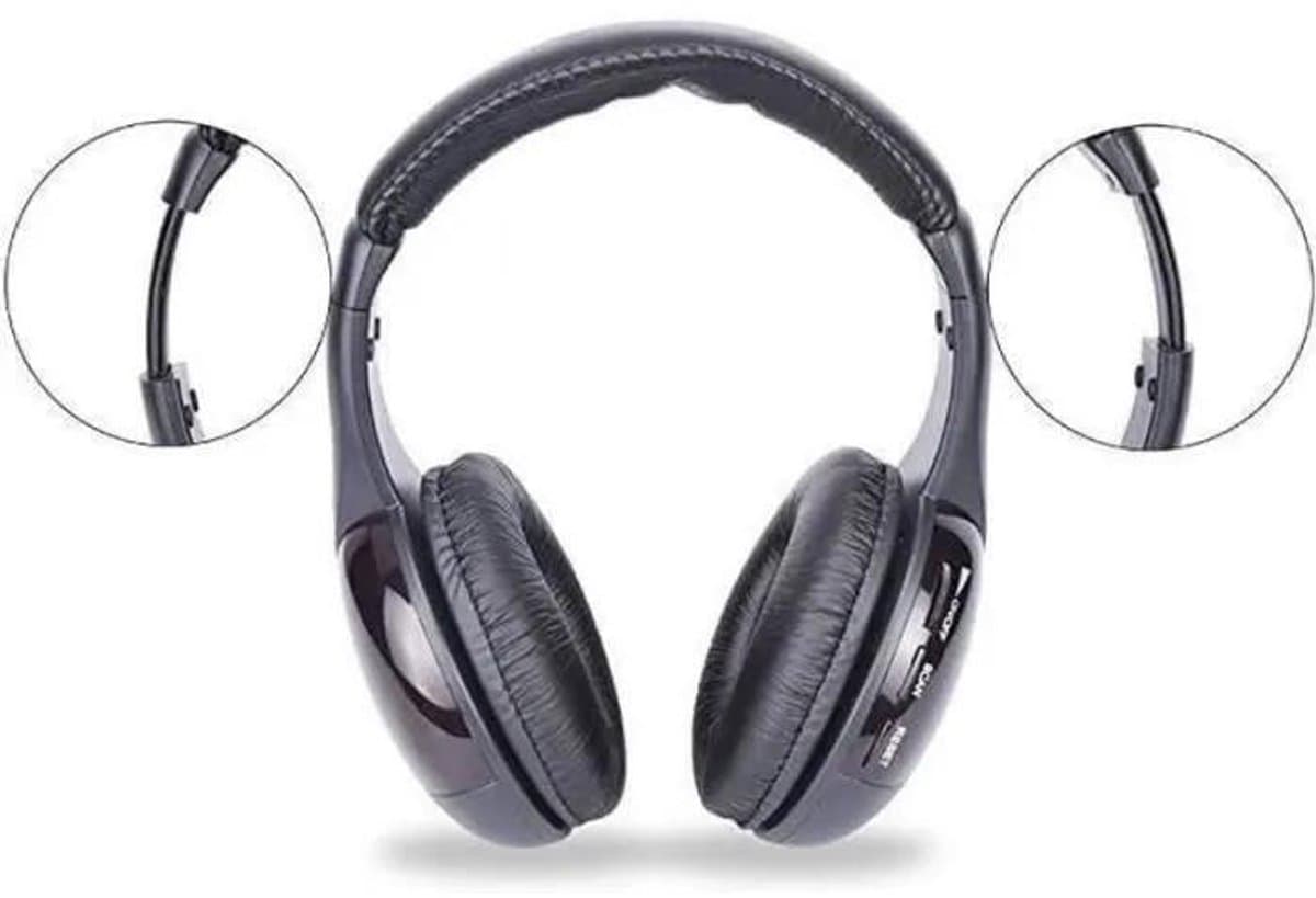 Elkuaie TV-koptelefoon - Draadloos - Draadloze stereo-tv-hoofdtelefoon - 1 Stuk - Zwart — afbeelding 1