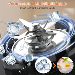 Krachtige Blender - Smoothie Maker Keukenmachine - IJs Breken Drankjes - 9 Snelheidsstanden - 2 Liter Kan - Zwart — thumbnail 5