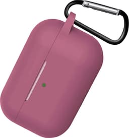 Hoesje - Geschikt voor Apple AirPods 3 - met Clip - Siliconen Hoes - Silicone Case Cover - Oud Roze — thumbnail 4