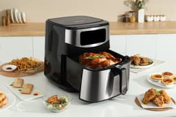 Swiss Pro+ - Airfryer 10L XXXL - Zwart - SP-AF10L - Intelligente Heteluchtfriteuse Digitaal- 10L - XXXL - New Model 2026 - Touchscreen - TURBO Opwarmen - Piano Black - zwart - 10 liter — thumbnail 6