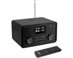 MEDION P85027 Internetradio (DAB Plus, FM-radio, Spotify Connect, WLAN, Bluetooth, Streaming, Equalizer, Kleurenbeeldscherm, USB, AUX, Wekker, Sluimerfunctie, Slaaptimer), MD88069, zwart