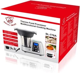Foodprocessors – Keukenmachine – 1800W – 2.5Liter – RVS Mengkom – 10 Snelheden – wit – Royal Swiss® — thumbnail 5