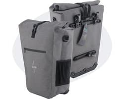 Voltano Luxe E-bike Fietstas 28L – Grijs – Pakaftas Met Laptop vak – 100% Waterdicht - Met Schouderband