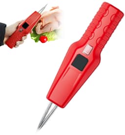 OKWISH Plukmachine - Pluimveeverwijderaar - Efficiënt & Makkelijk Schoonmaken - Voor Keuken & Boerderij - Voor Kip Eend En Gans - 270 X 60 Mm - Rood — thumbnail 1