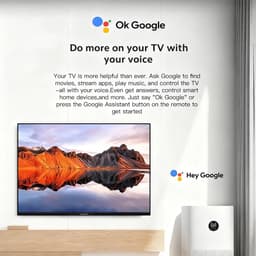 Reky TV - Televisie - Beeldscherm - Google TV - QLED - Chromecast - Smart TV - Full HD - 32 inch - 71,9 × 7,2 × 42,1 cm - zwart — thumbnail 3