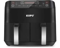 Heteluchtfriteuse, Dual Zone 2x4L, XL Airfryer, 360°luchtcirculatietechnologie, 6-in-1 heteluchtfriteuse, vaatwasmachinebestendige manden, 2460 W, olievrij, hete luchtfriteuse, 40 °C - 210 °C