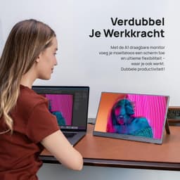 Arzopa A1 Pro - 15.6 inch Full HD Portable Monitor - 100% sRGB Kleurenspectrum - Metalen Behuizing - USB-C - Ingebouwde Kickstand - Space Grey — thumbnail 5