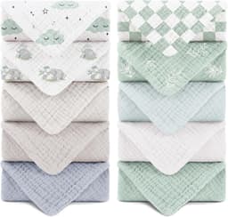 Muslin Spuugdoeken, 25x25 cm, 10 stuks — thumbnail 1