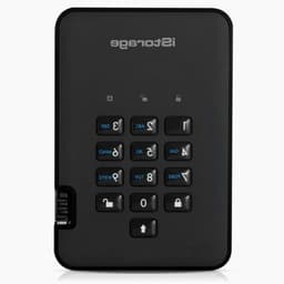 Externe SSD - Draagbare gegevensopslag - Bestanden beveiligen - PIN-beveiligd - 512 GB - Zwart — thumbnail 1