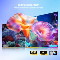 Levo® Draagbare beamer - Beamer - Projector - Mini Beamer - Wit - 10cm x 10cm x 18cm — thumbnail 5