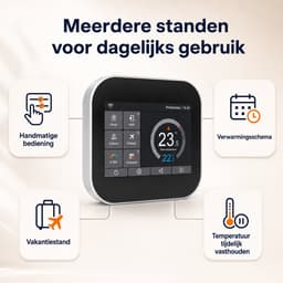 DrPhone ThermoSense MC6 Wifi Thermostaat voor Elektrische Vloerverwarming – Touchscreen – Compatibel met Amazon Alexa – Wit — thumbnail 4