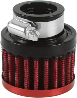 Auto-luchtoliefilter 25 mm, koude luchtaanzuigfilter voor auto-aanzuigaanpassing, turbo-ontluchting, crankventilatie, rood — thumbnail 1