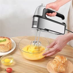 Staande mixer - Keukenmixer deeg - Taarten bakken - Vijf snelheden - 10x10x10 mm - Zilver — thumbnail 2