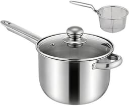 Tafelfriteuse - Compacte friteuse - Thuis frituren - Gelijkmatige warmteverdeling - 38 cm - Zilver — thumbnail 1