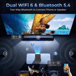 Beamer 2000 ANSI Lumen - Full HD 1080p Resolutie - 120W Vermogen - LCD - Zwart - Home Theater Projector — thumbnail 5