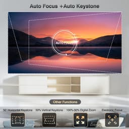 Beamer Full HD 1080P - 26000 Lumen Helderheid - 199 Watt Vermogen - LCD Scherm - Android Smart TV - Voor Thuis Theater — thumbnail 4