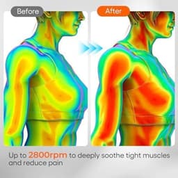 Massage Gun, Diepe Spiermassage met Verlengde Handgreep, U-vormig Massageapparaat voor Rug, Nek, Schouders en Benen, Handheld Body Massager voor Thuis en Ontspanning — thumbnail 4