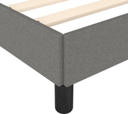 Bedframe, donkergrijs, 90 x 190 cm, stof voor logeerkamer, familiebed, bedframe, slaapkamer, hotel, logeerkamer — thumbnail 3