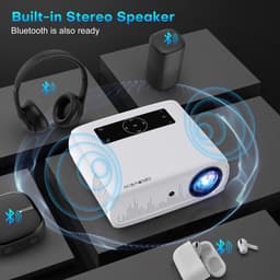 Beamer 4K WiFi - 15000 Lux Helderheid - Native 1080P Resolutie - Full HD Projector - Bluetooth Speaker - Voor Home Cinema — thumbnail 1