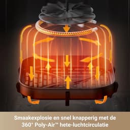 Dreame MOVA FD10 Pro heteluchtfriteuse - 5,5 L digitaal touchscreen - 1500 W vermogen - 100+ voorinstellingen — thumbnail 4