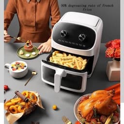 Oven met heteluchtfriteusefunctie - Oven met zichtfunctie - Gezond bereiden - Kijkvenster van glas - Inhoud van 4 liter - Multicolor — thumbnail 3