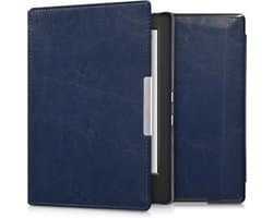 kwmobile e-reader hoesje geschikt voor Kobo Aura H2O Edition 1 hoes - E reader flip case met magnetische sluiting - Ereader cover in donkerblauw