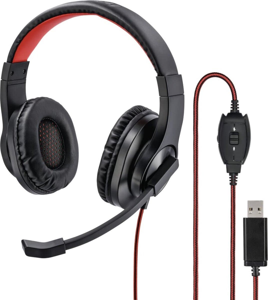 Hama PC-Office-headset "HS-USB400", stereo, zwart — afbeelding 1