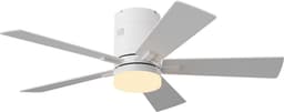 2-in-1 Plafondventilator, LED-Plafondventilator, 3 Instelbare Kleuren, 6 Snelheden, 5 Bladen, Timerfunctie, Geschikt voor Zowel Winter als Zomer, Ideaal voor Meer Comfort (Wit, 107 cm) — thumbnail 3