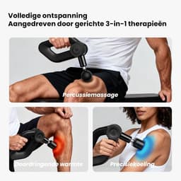 Massagepistool - Ijs Zwart - - Met Warmte & Koude Functie - Voor Spierpijnverlichting — thumbnail 2