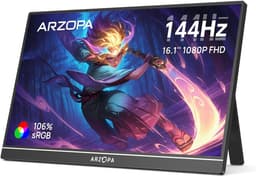 Portable Monitor 16.1 inch Gaming Monitor 144Hz FHD Scherm met HDR IPS Display USB-C en HDMI voor Laptop PC PS5 en Xbox — thumbnail 1