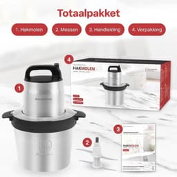 RFWR® Elektrische Hakmolen 5 Liter met 2000W Vermogen en 2 Snelheden — thumbnail 2