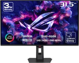ASUS ROG Strix OLED XG32UQWMS - 4K UHD Tandem OLED - 0.03ms - 4K 240Hz, FHD 480Hz Dual Mode - 32 Inch — thumbnail 1