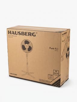 Staande Ventilator – 16 inch – 3 Snelheden – Oscillatiefunctie – Verstelbare Hoogte – Stil (≤65 dB) – 40-55W – Metalen Rooster – Zwart — thumbnail 4