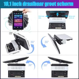 ESSGOO 360° draaibaar scherm 1DIN Autoradio - Draadloos Carplay & Andriod Auto - GPS-navigatiesystem - Android 15 - 4+64G - Microfoon - FM RDS Wifi Bluetooth — thumbnail 4