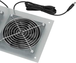 Zonnepaneel Ventilator - Zonne Ventilator - Ventilatie Kippenhok - 15W Hoge Efficiëntie - 33x33x5 cm - Zwart — thumbnail 5