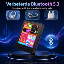 64GB MP3-Speler met Bluetooth 5.3 - 2.4 Inch Touchscreen - FM-Radio - Recorder - HiFi Geluid - Bedrade Oordopjes — thumbnail 2