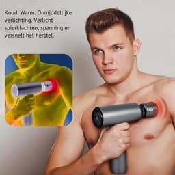 Thuys - Massage Gun met Warmte & Koeling – 6 Snelheden – 10 mm Diepe Massage – 60W – USB-C – 10 Min. Auto-Uitschakeling – Zwart — thumbnail 4