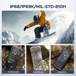DOOGEE Blade 10 Ultra Energy 4.5G - Robuuste Telefoon - Smartphone - 36 GB RAM+128 ROM（2TB/TF) - UNISOC T7250 - Android 16 - 6,56-inch HD+ 90Hz - 64MP Camera - 6150mAh/18W - IP68 - 10.7mm - Vingerafdruk-Face ID - NFC - GPS - Zwart — thumbnail 2