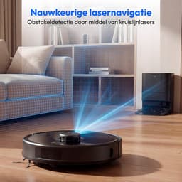 MEDION Robotstofzuiger 2-in-1 met leegstation, lasernavigatie en dweilfunctie X51 SW+, 10000 Pa zuigkracht, 2in1 robot, roterende dweilen, kruislijnlaser, grijs — thumbnail 5