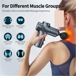 Mini Massagepistool - Spierverlichter - Spierherstel Bevorderen - Draagbare Percussietherapie - 2 Stuks - Zwart — thumbnail 5