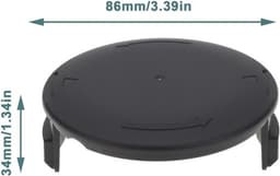 Grasmaaier Spoel Dop 86x34mm - 2x Spoel Cap - Kunststof - Zwart - Slijtvast - Bescherming Lijnspoel - Spoeldop — thumbnail 5