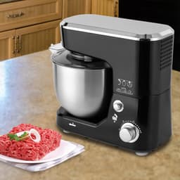 Keukenmachine - Mixer - Bakken en Mixen - Krachtige Motor - 5 Liter Kom - Zwart en Zilver — thumbnail 3