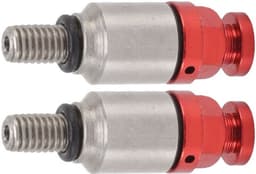 Twee M5x0.8 aluminium voorvork-uitblaasventielen/overdrukventielen, Geschikt voor CRF150R CR125R CR250R CRF250R, rood. — thumbnail 2