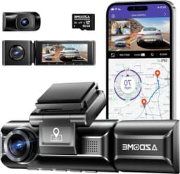 Dashcam Auto - Voertuigcamera - Veilige Ritten - 4K Voor en Achter - 3 Camera's - Zwart — thumbnail 1