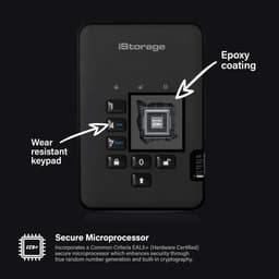 Externe Harde Schijf - Draagbare Opslag - Gegevens Beveiligen - Hardware Versleuteling - 500 GB - Zwart — thumbnail 5