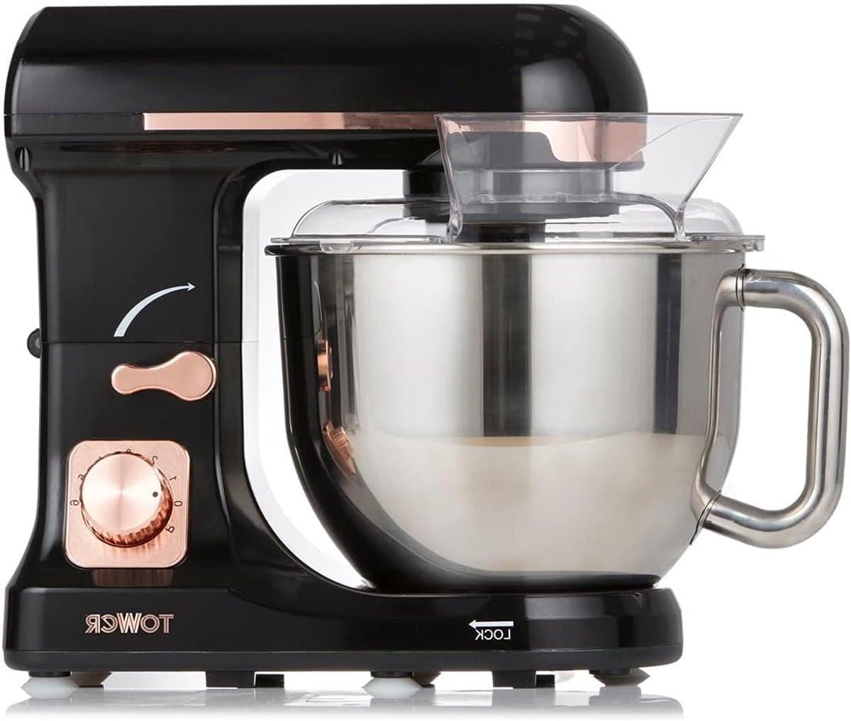 Keukenmachine - Mixer Banket - Bakken Thuis - Planetaire Mengactie - 5 Liter Kom - Rozenhout — afbeelding 1