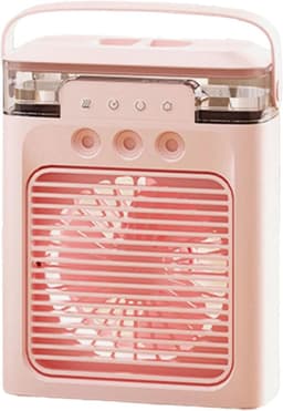 Persoonlijke Aircooler | Portable Air Conditioner, 3‑in‑1 Verdampingskoeler, bevochtiger en luchtreiniger, bureau‑ventilator met 7‑kleuren LED‑nachtlamp, USB‑voeding voor kantoor, thuis en reizen — thumbnail 1